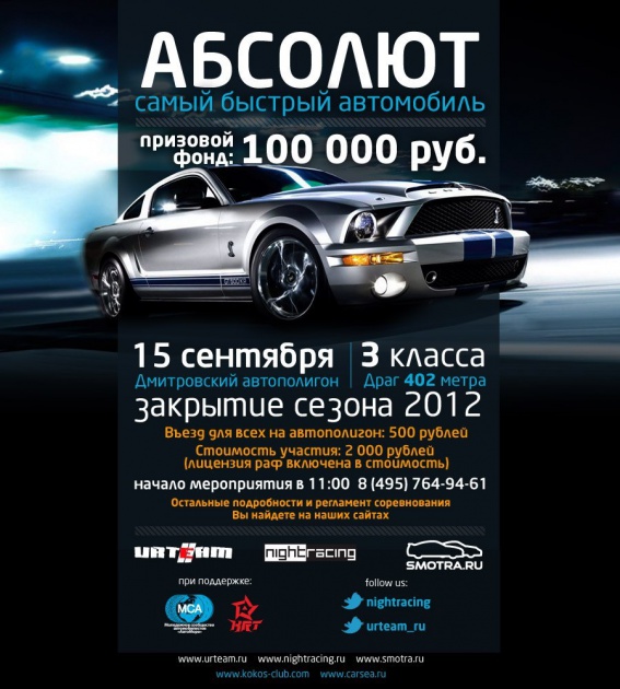 АБСОЛЮТ. Самый быстрый автомобиль. 15.09.2012
