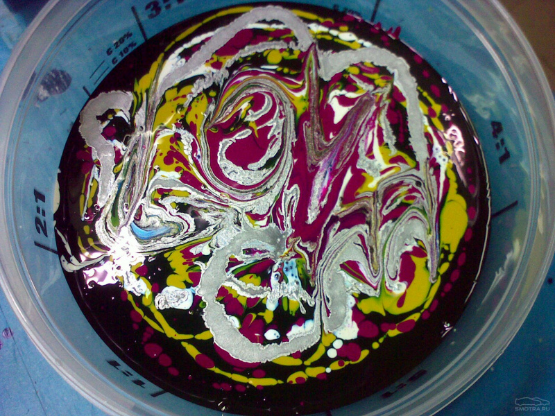 Перекрасил луну в миллионы разных цветов. Минерал из машинных красок.